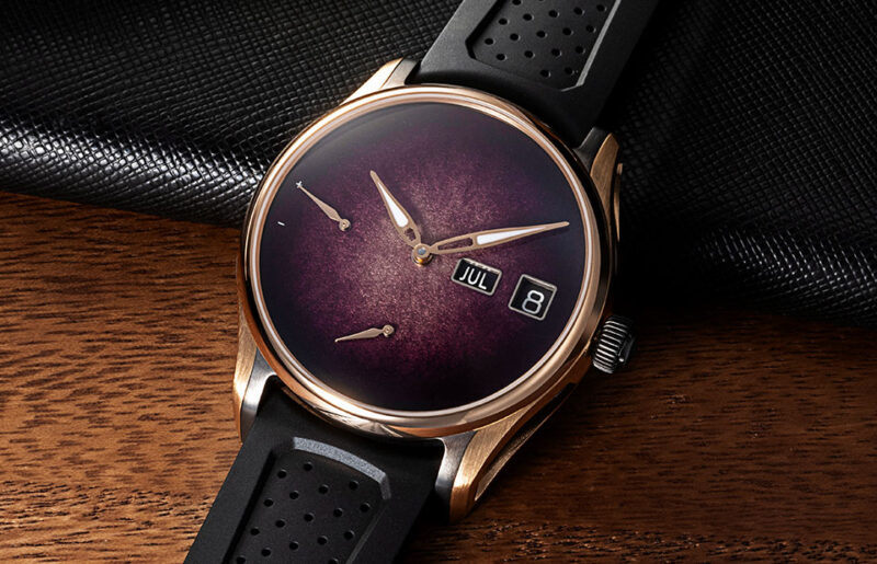 Sincere Fine Watches 70th Anniversary: H. Moser & Cie Presents the Pioneer’s First Grand Feu Enamel Dial in Purple Fumé