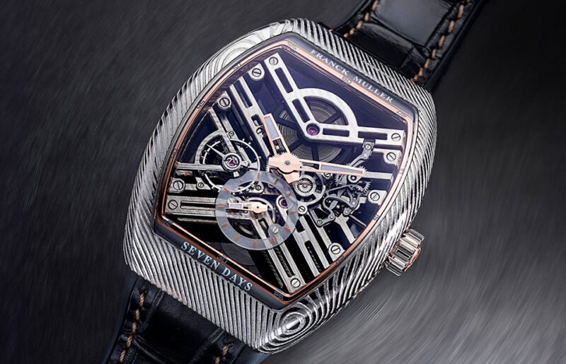 Sincere Fine Watches 70th Anniversary: Franck Muller Presents a Special Vanguard Timepiece in Full Damascus Steel